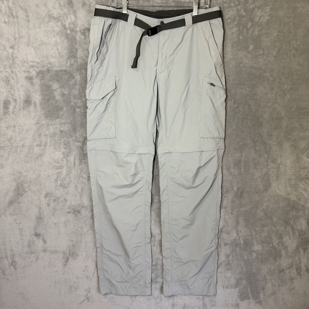 Columbia Pants 38x36 (Inseam 33) Omnishield Gray Zip Off Belted Shorts Hiking
